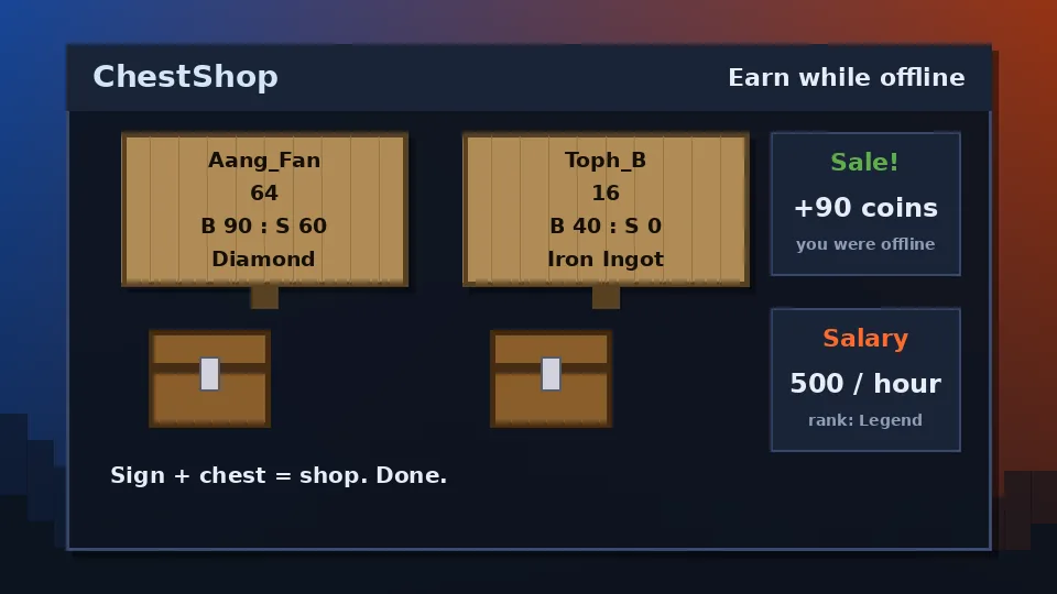 ChestShop screenshot